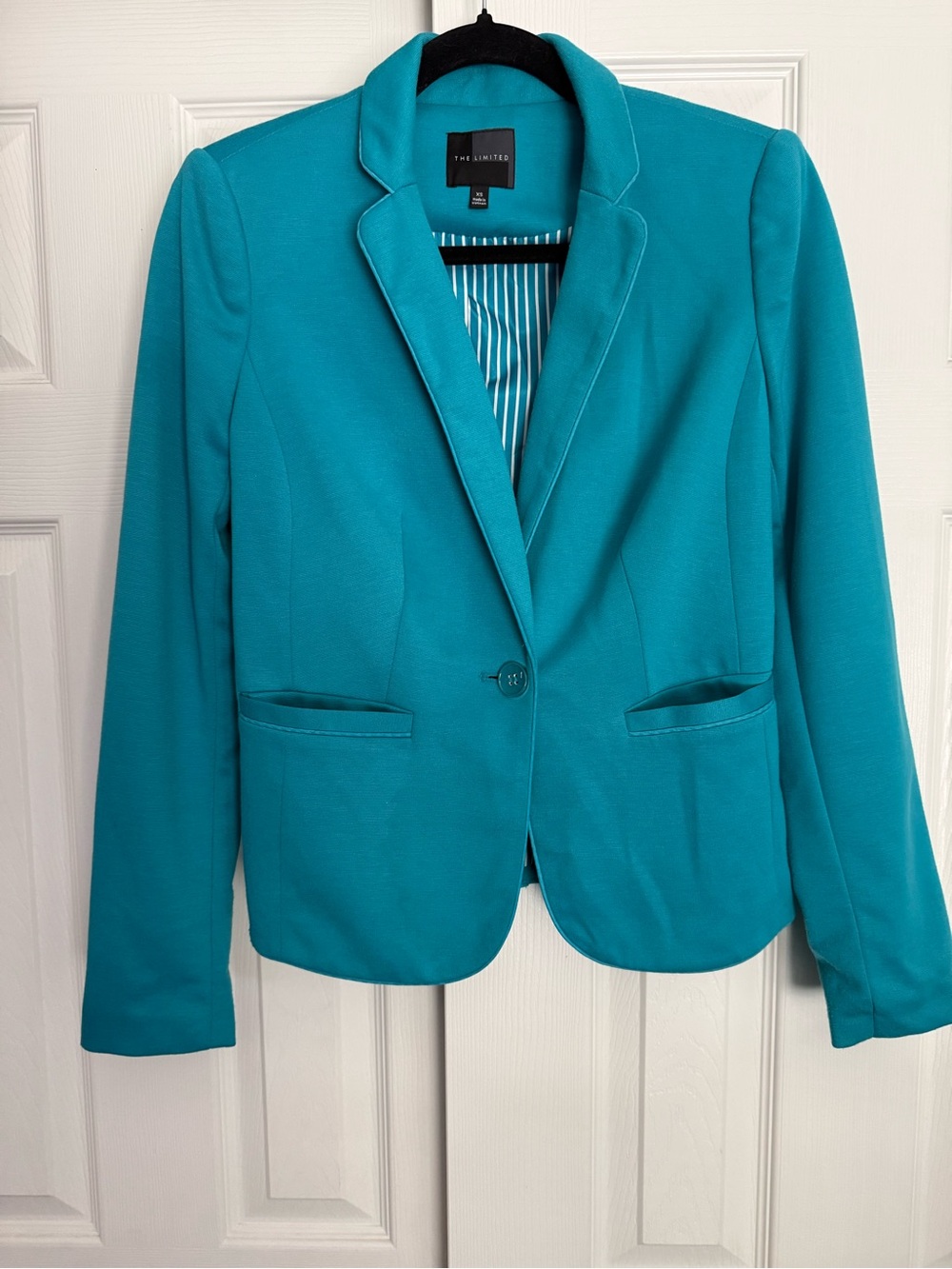 The Limited Turquoise Single-Button Blazer